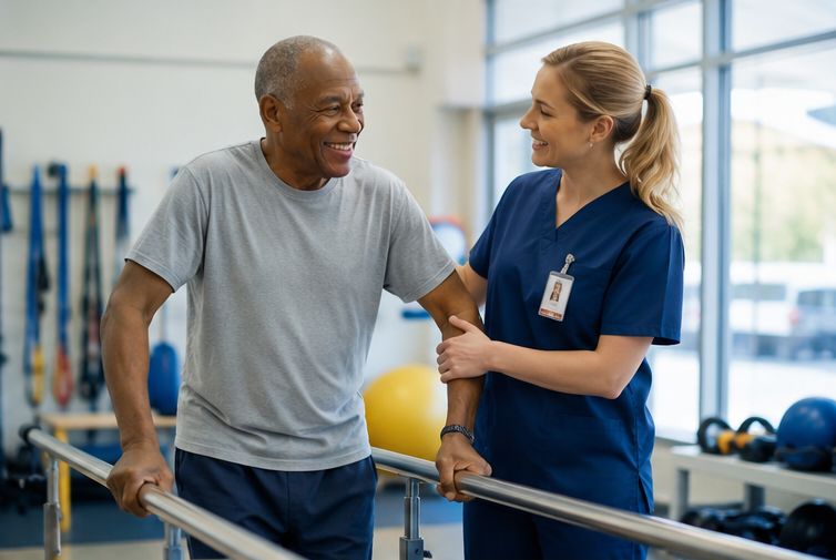 Residents in rehab at Momence Meadows Nursing & Rehabilitation